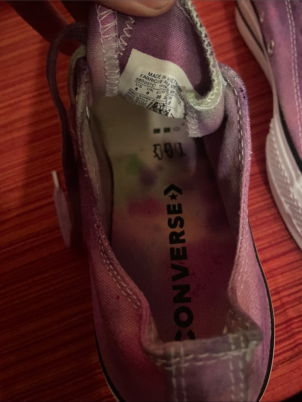 Purple Tie-Dye Low-Top Canvas sneakers - Picture 11 of 17